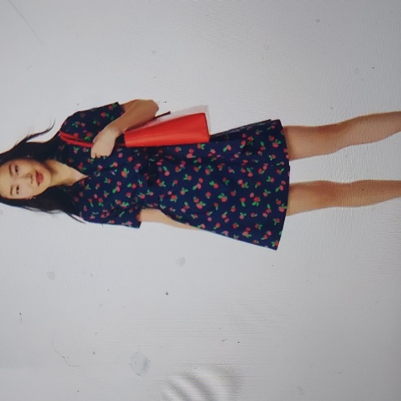 Kate Spade Tossed Strawberries Shirtdress - Picture 5 of 6